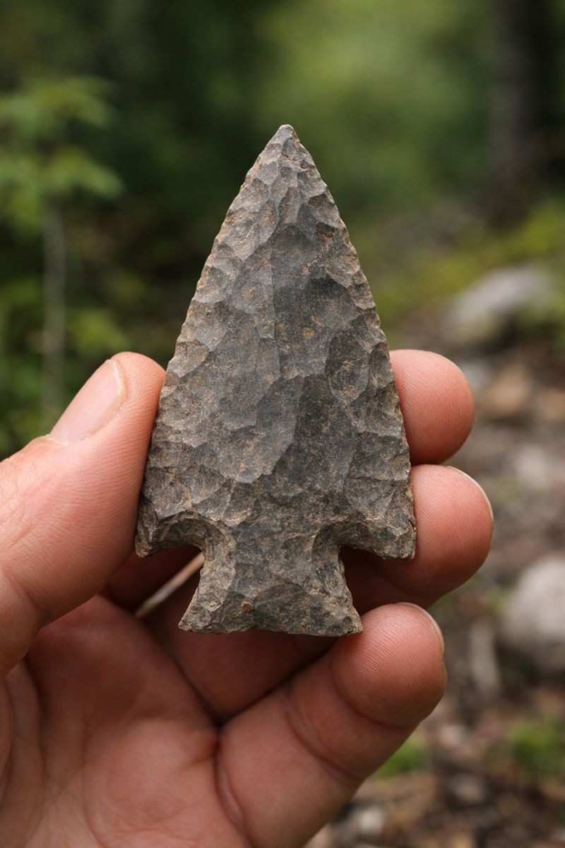 Large Native American Flint Arrowhead – thumbnail